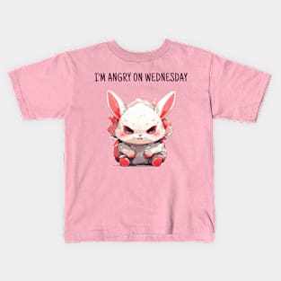 Angry wednesday rabbit Kids T-Shirt